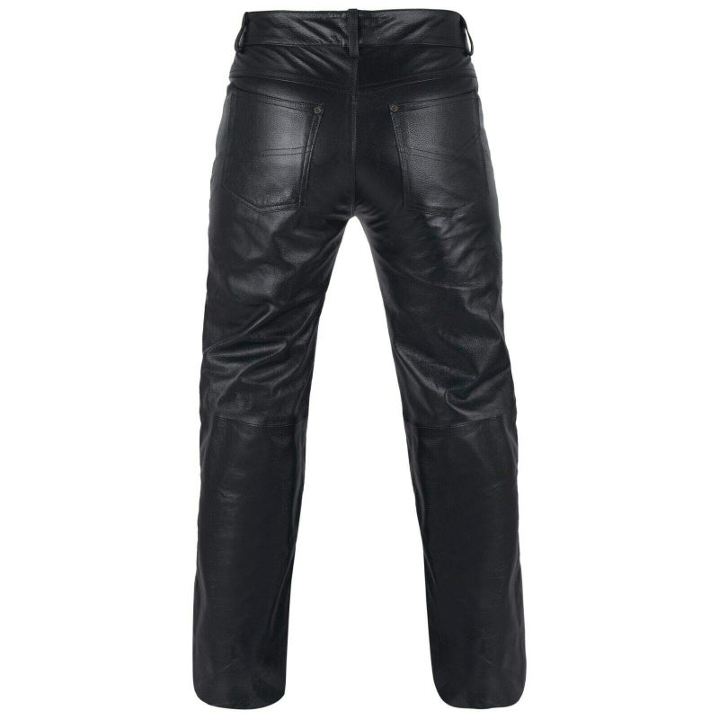 FNine Premium Leather Pants (42 Inches Waist) Black - Image 2